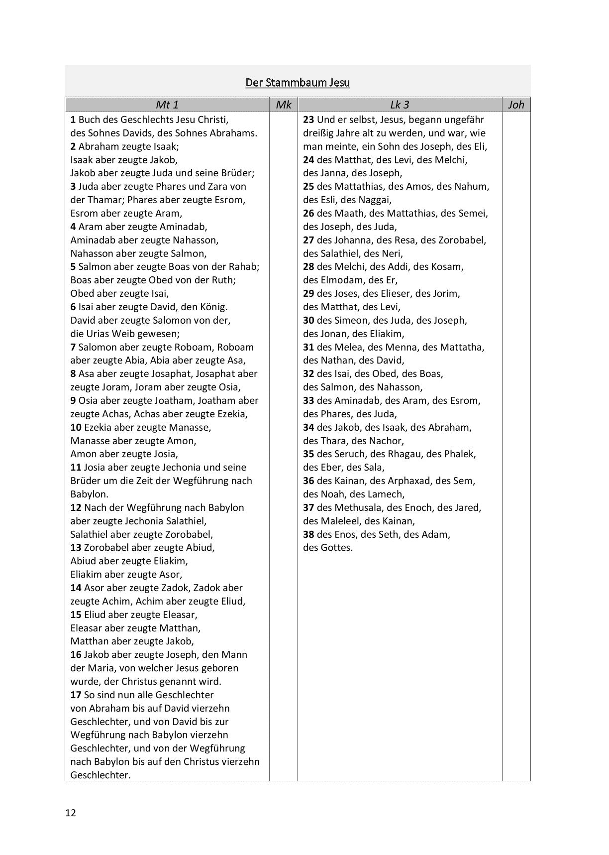 Synoptische Evangelien: Unrevidierte Elberfelder 1905