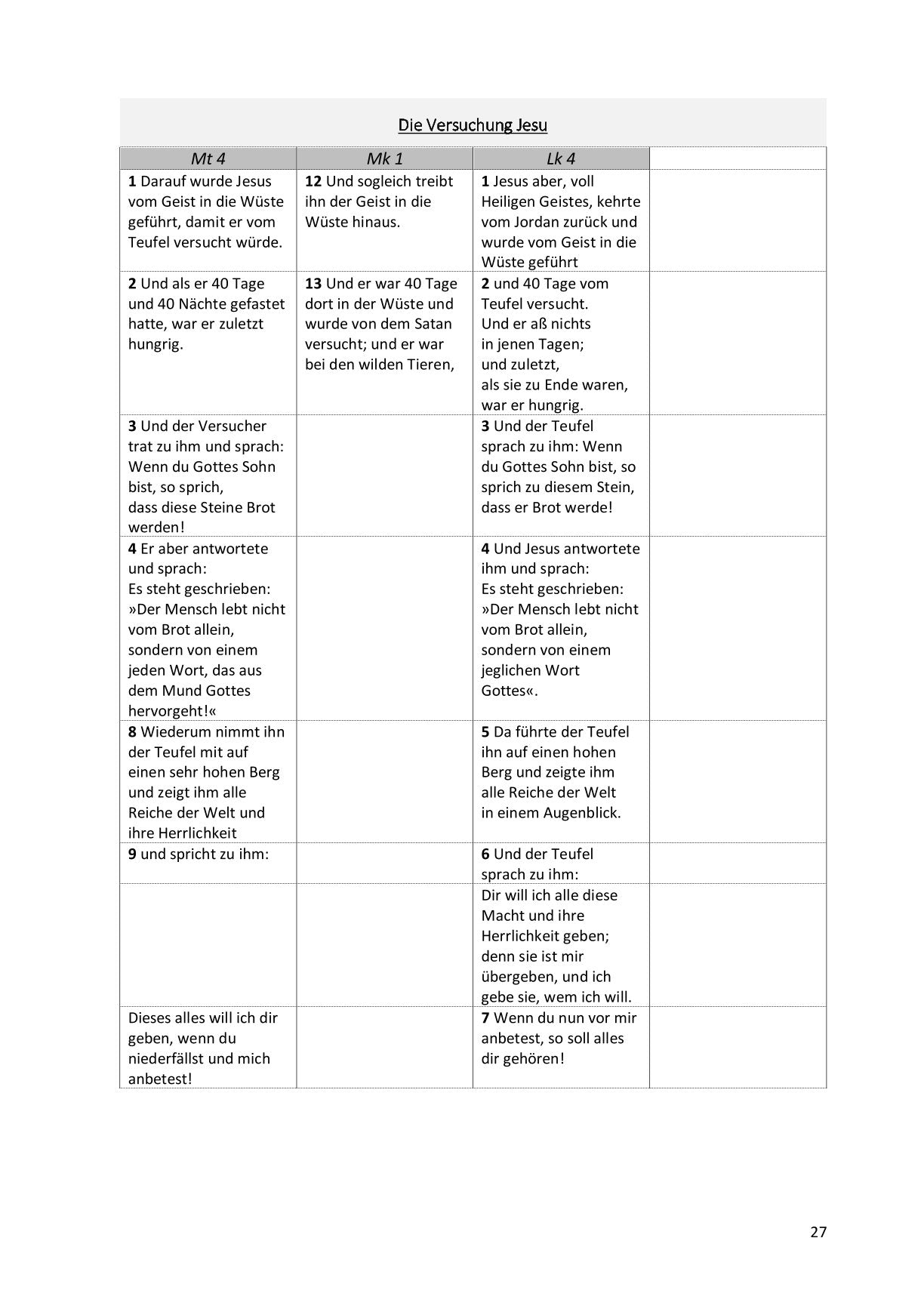 Synoptische Evangelien: Schlachter 2000
