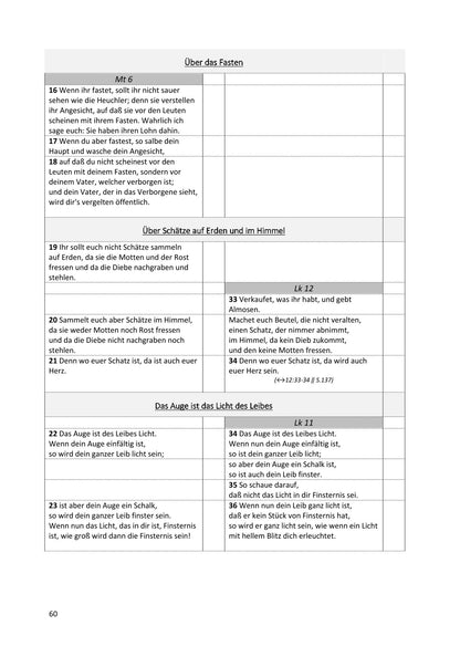 Synoptische Evangelien: Lutherbibel 1912
