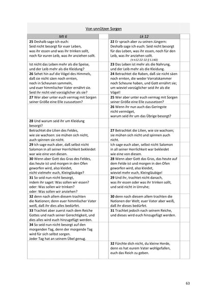 Synoptische Evangelien: Unrevidierte Elberfelder 1905