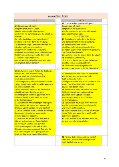 Synoptische Evangelien: Lutherbibel 1912
