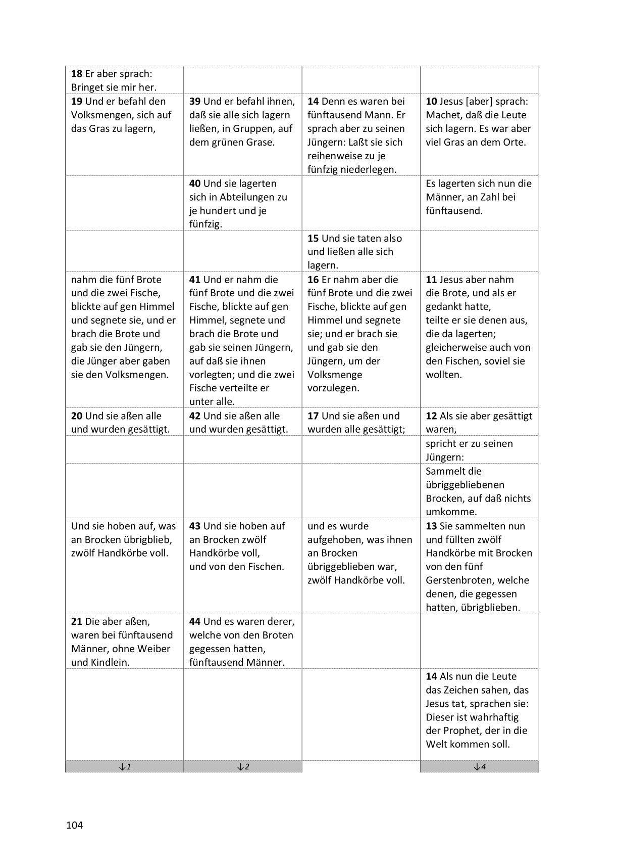 Synoptische Evangelien: Unrevidierte Elberfelder 1905