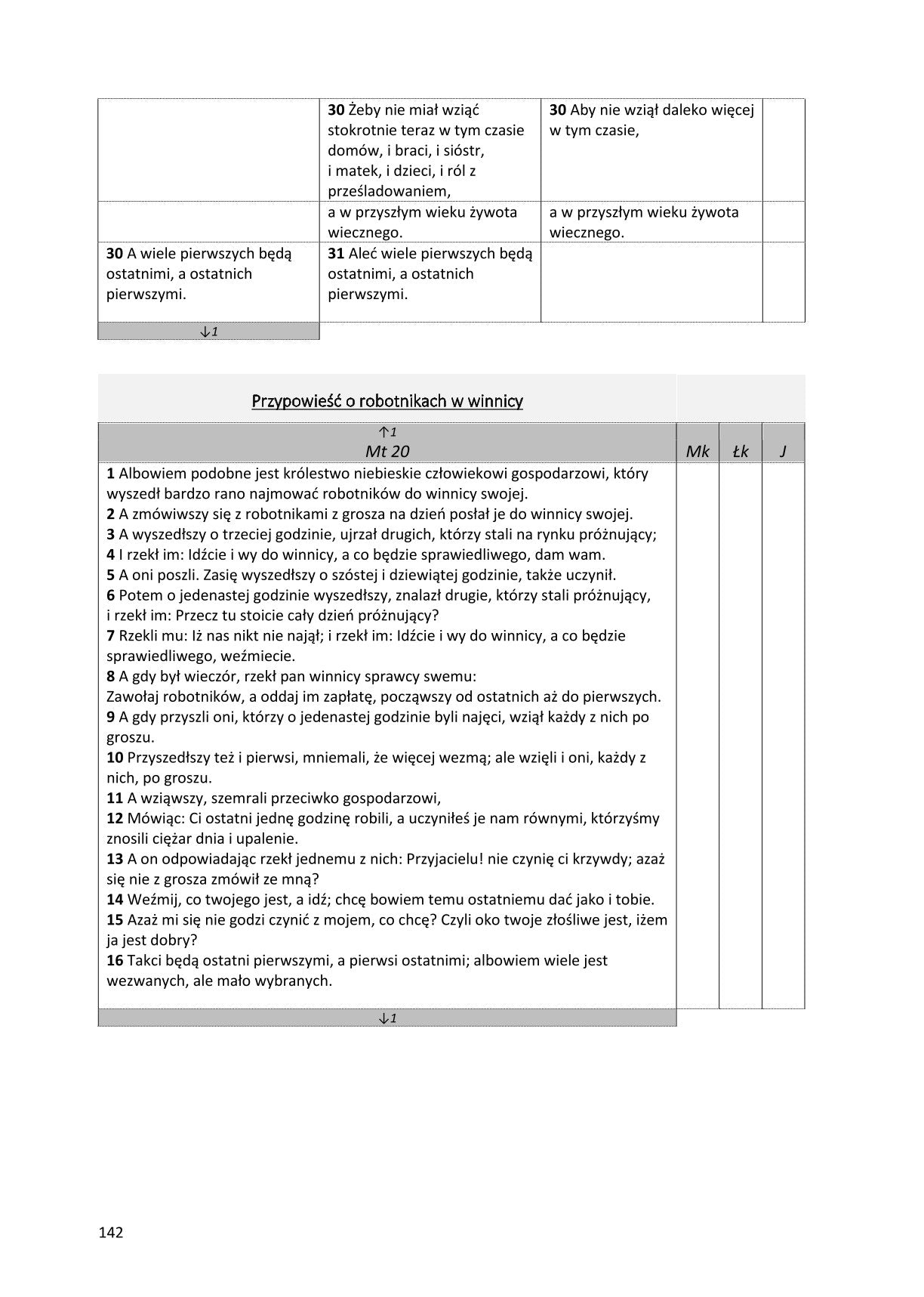 Ewangelie synoptyczne: Biblia Gdańska 1881