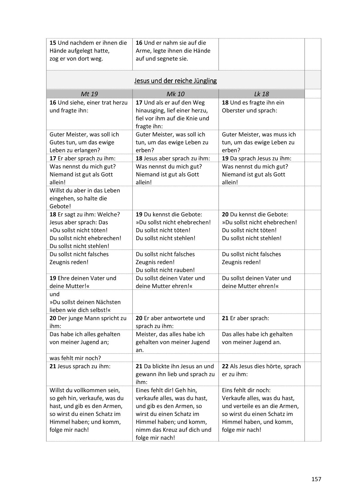 Synoptische Evangelien: Schlachter 2000