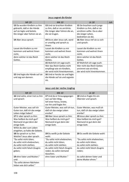 Synoptische Evangelien: Lutherbibel 1912