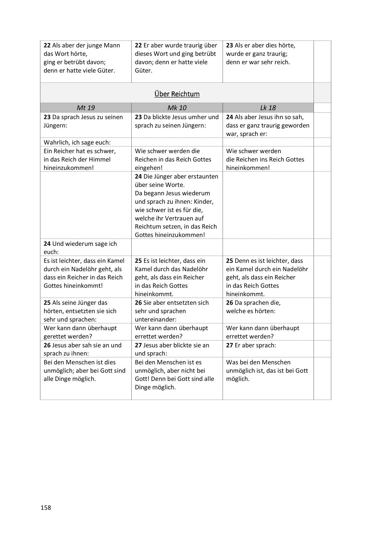 Synoptische Evangelien: Schlachter 2000