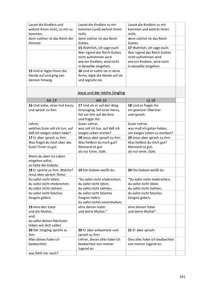 Synoptische Evangelien: Unrevidierte Elberfelder 1905