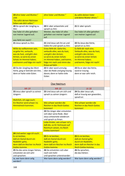Synoptische Evangelien: Lutherbibel 1912