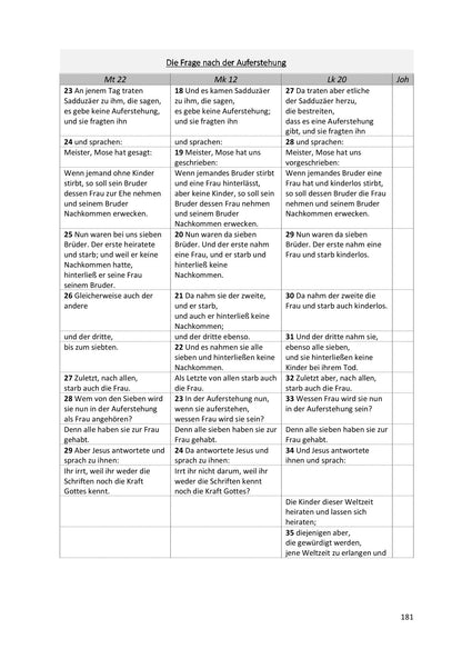Synoptische Evangelien: Schlachter 2000